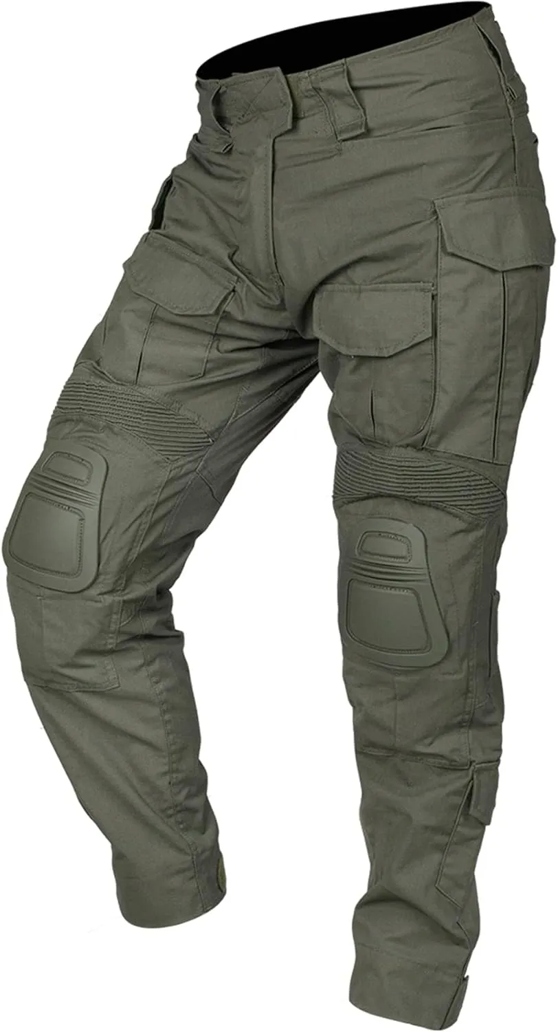 IDOGEAR Men's G3 Combat Pants with Knee Pads Multi Camouflage Trousers Airsoft Hunting Paintball Tactical Outdoor Pants