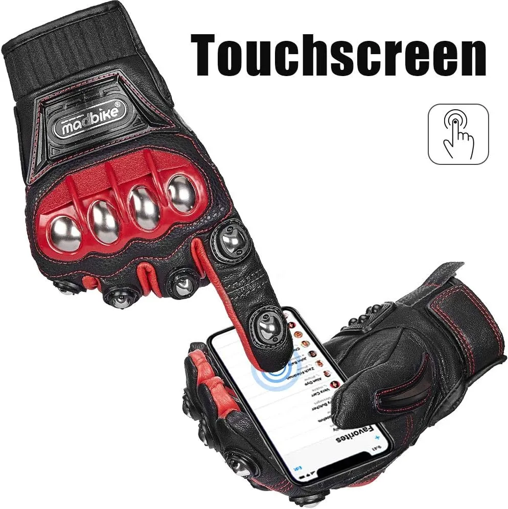 ILM Alloy Steel Touchscreen Bicycle Motorcycle Motorbike Powersports Racing Glove