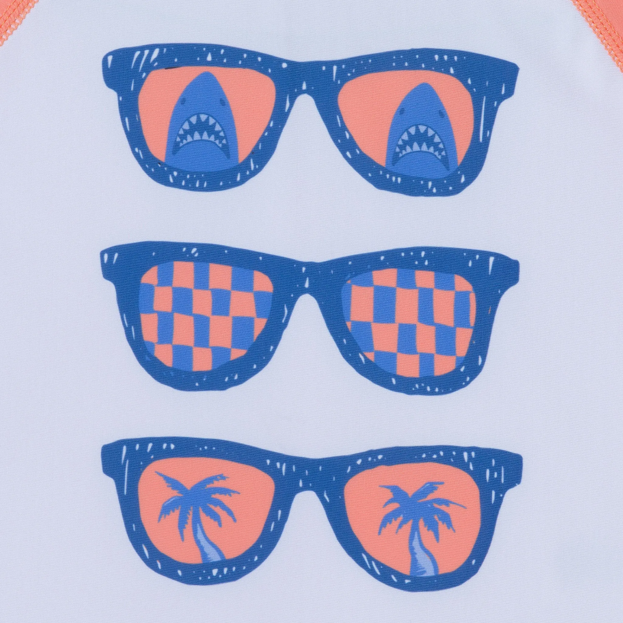 Infant (0-24M) Rashguard & Swim Trunk Set | Sunglasses & Beach Vibes