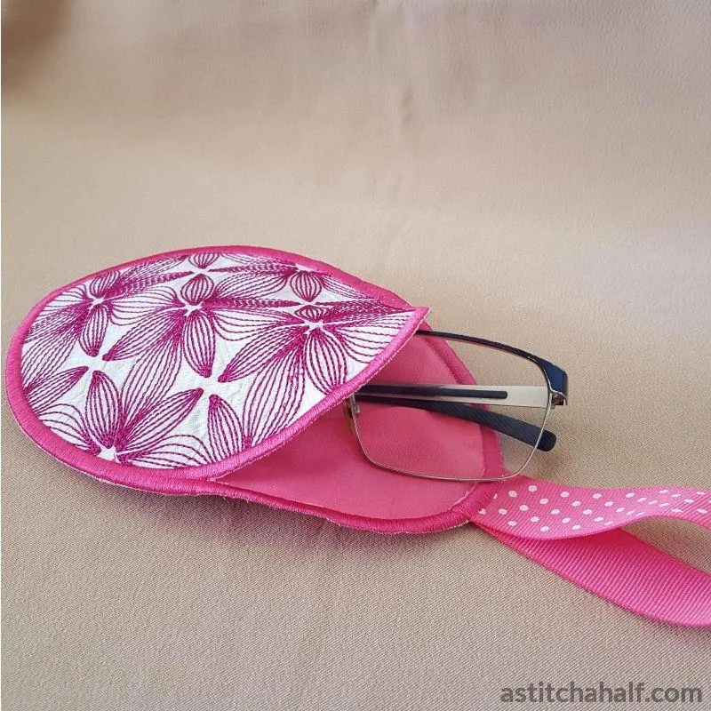 ITH Abstract Orchid Eyeglass Case