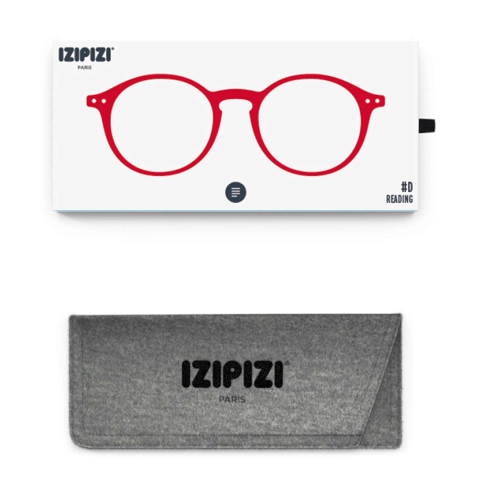 IZIPIZI Round Reading Glasses #D - Red