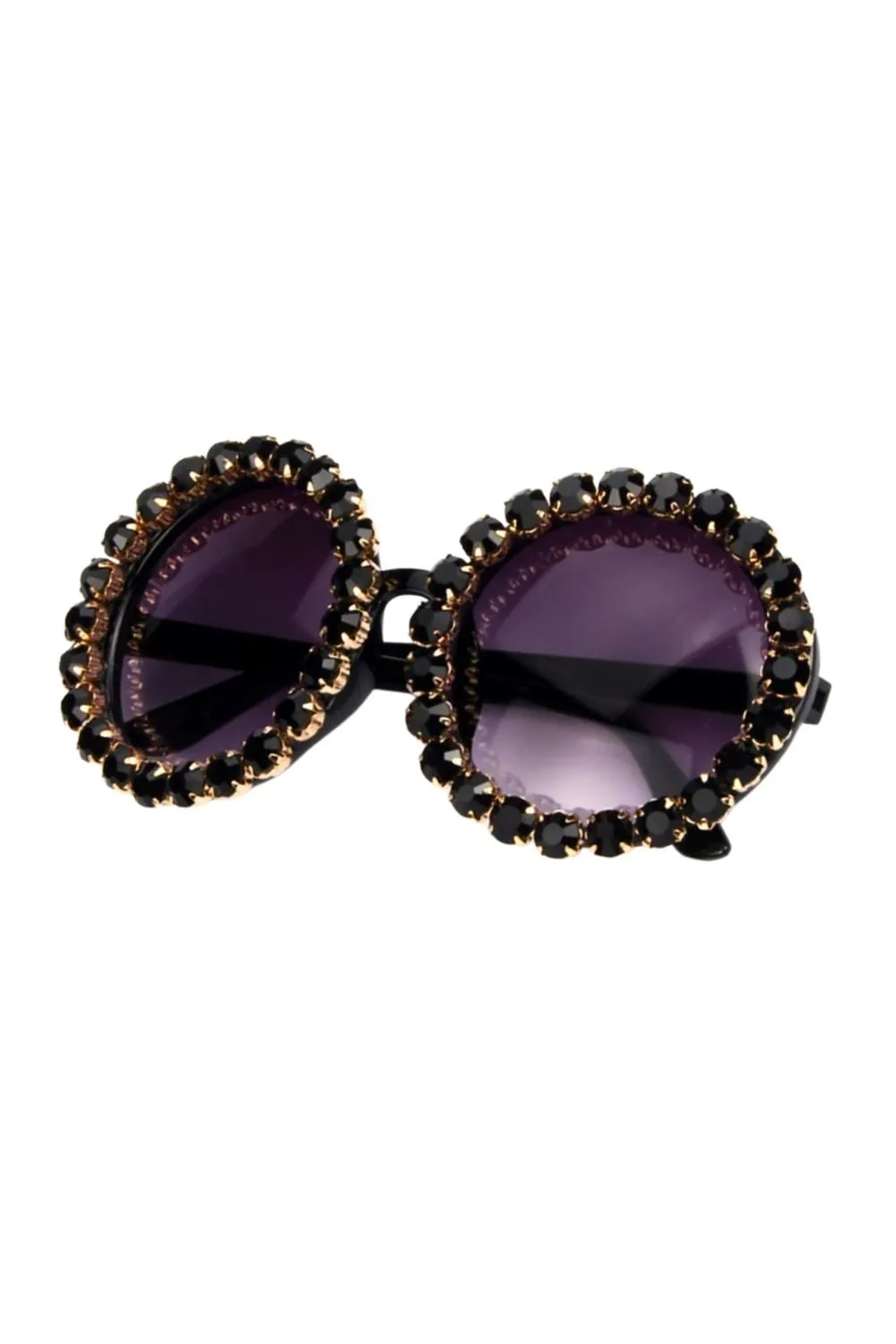 Jackie Oh! Jeweled Round Sunglasses