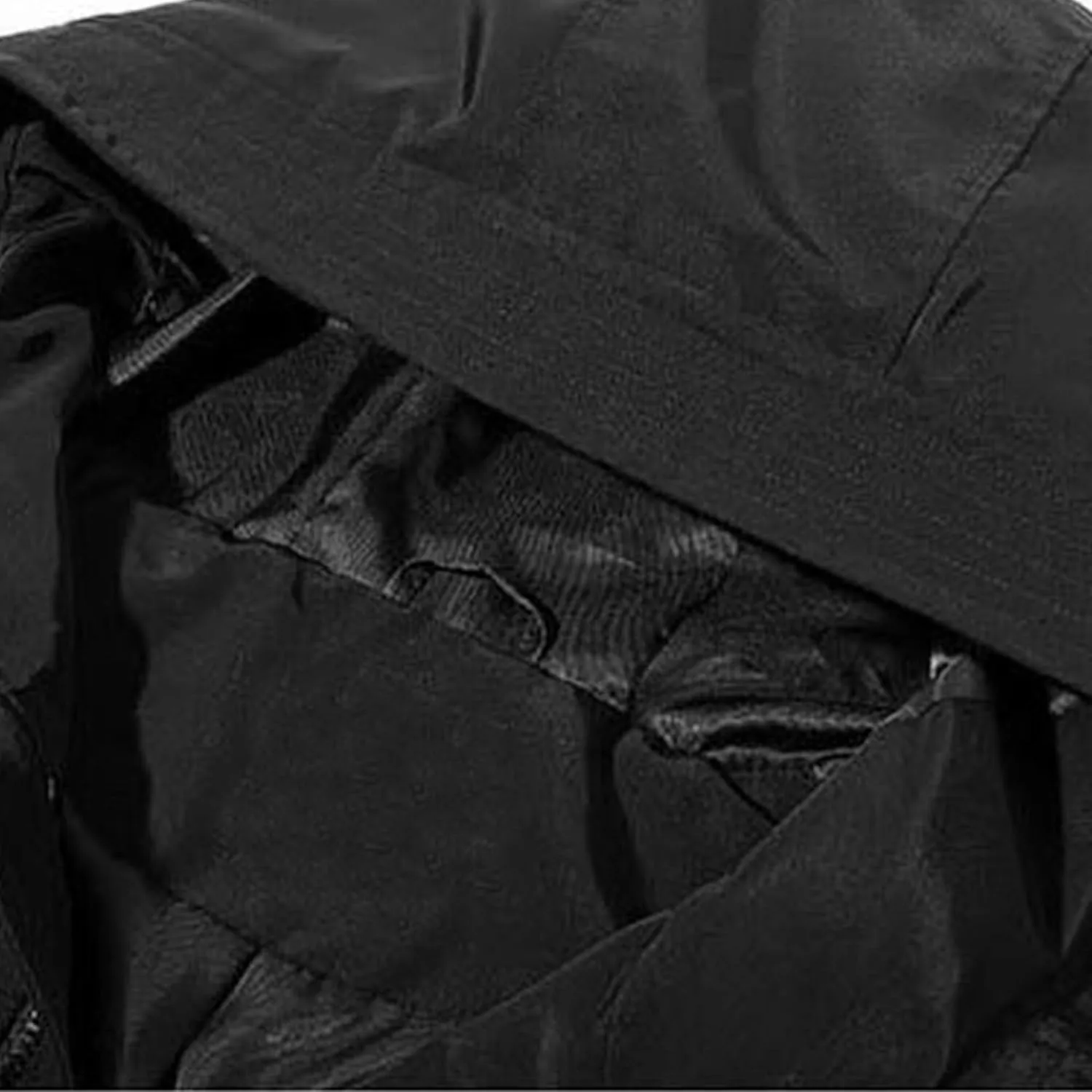 JEShifangjiusu Men's Long Raincoat Ligtweight Rain Jacket Casual Windbreaker Overcoat Waterproof Outdoor Jackets with Hood
