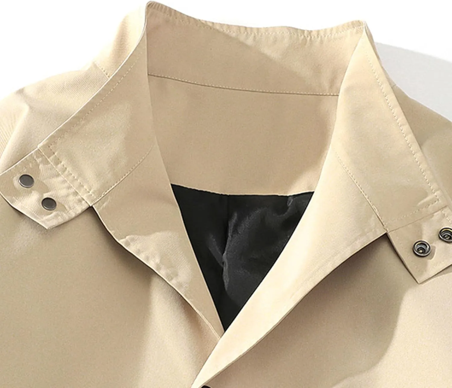 JEShifangjiusu Men's Long Raincoat Ligtweight Rain Jacket Waterproof Outdoor Jackets Overcoat Active Raincoat Windbreaker