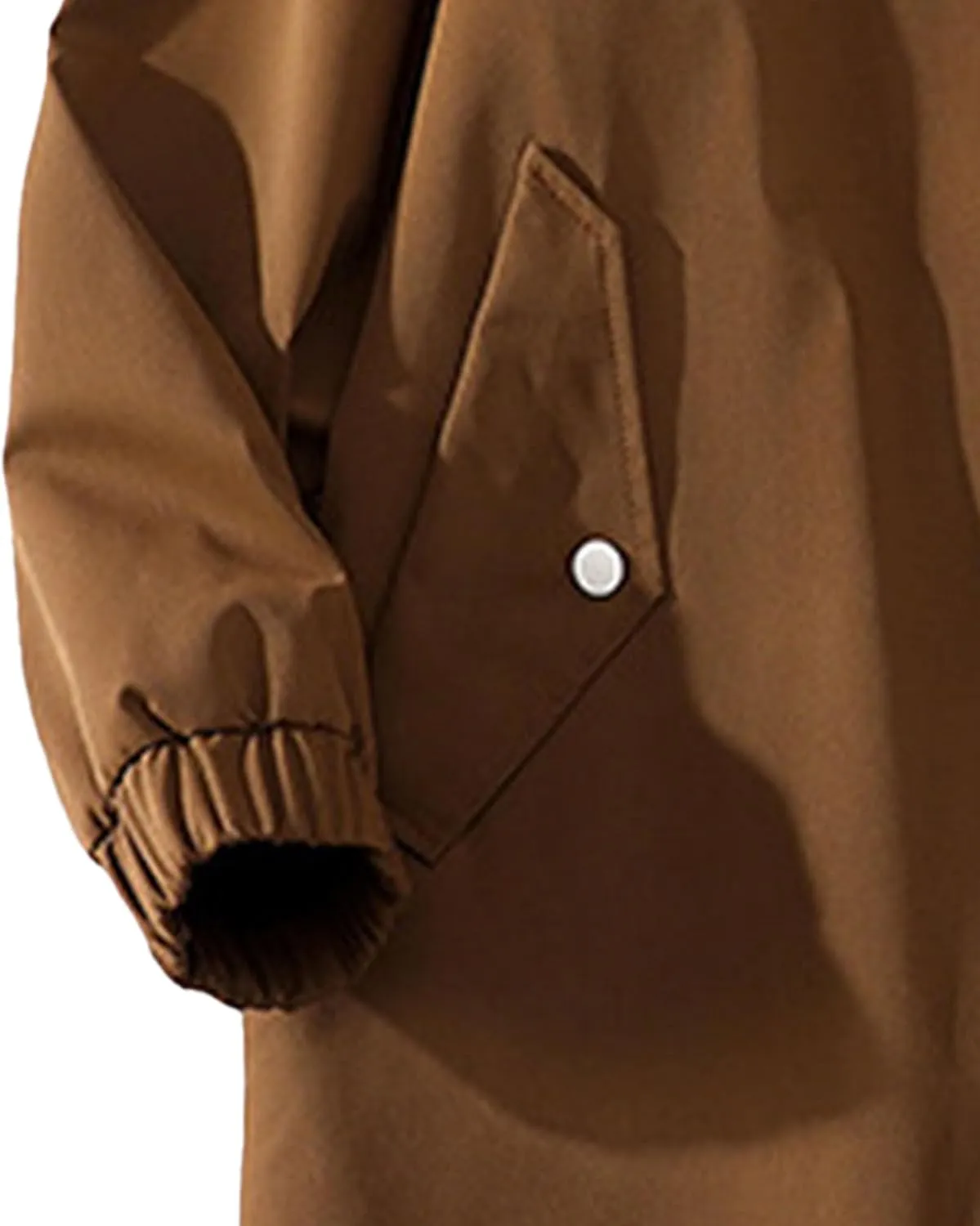 JEShifangjiusu Men's Long Raincoat Ligtweight Rain Jacket Waterproof Outdoor Jackets Overcoat Active Raincoat Windbreaker