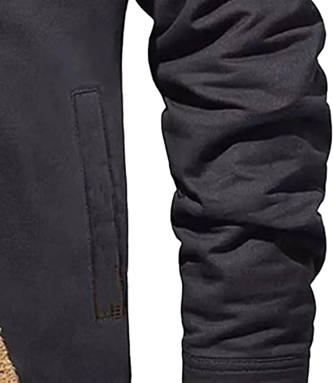 JEShifangjiusu Men'S Warm Sherpa Lined Fleece Coat Button Down Outdoor Jackets Shirt Casual Winter Cotton Military Jacket