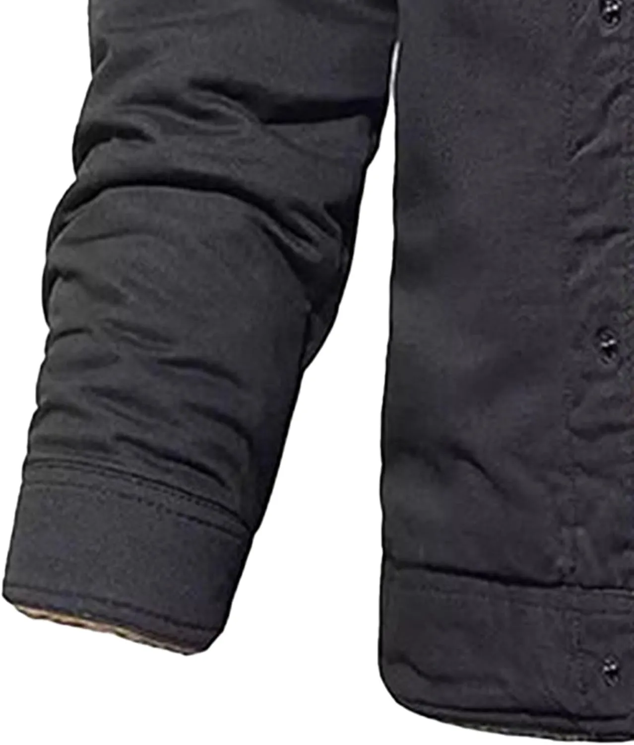 JEShifangjiusu Men'S Warm Sherpa Lined Fleece Coat Button Down Outdoor Jackets Shirt Casual Winter Cotton Military Jacket