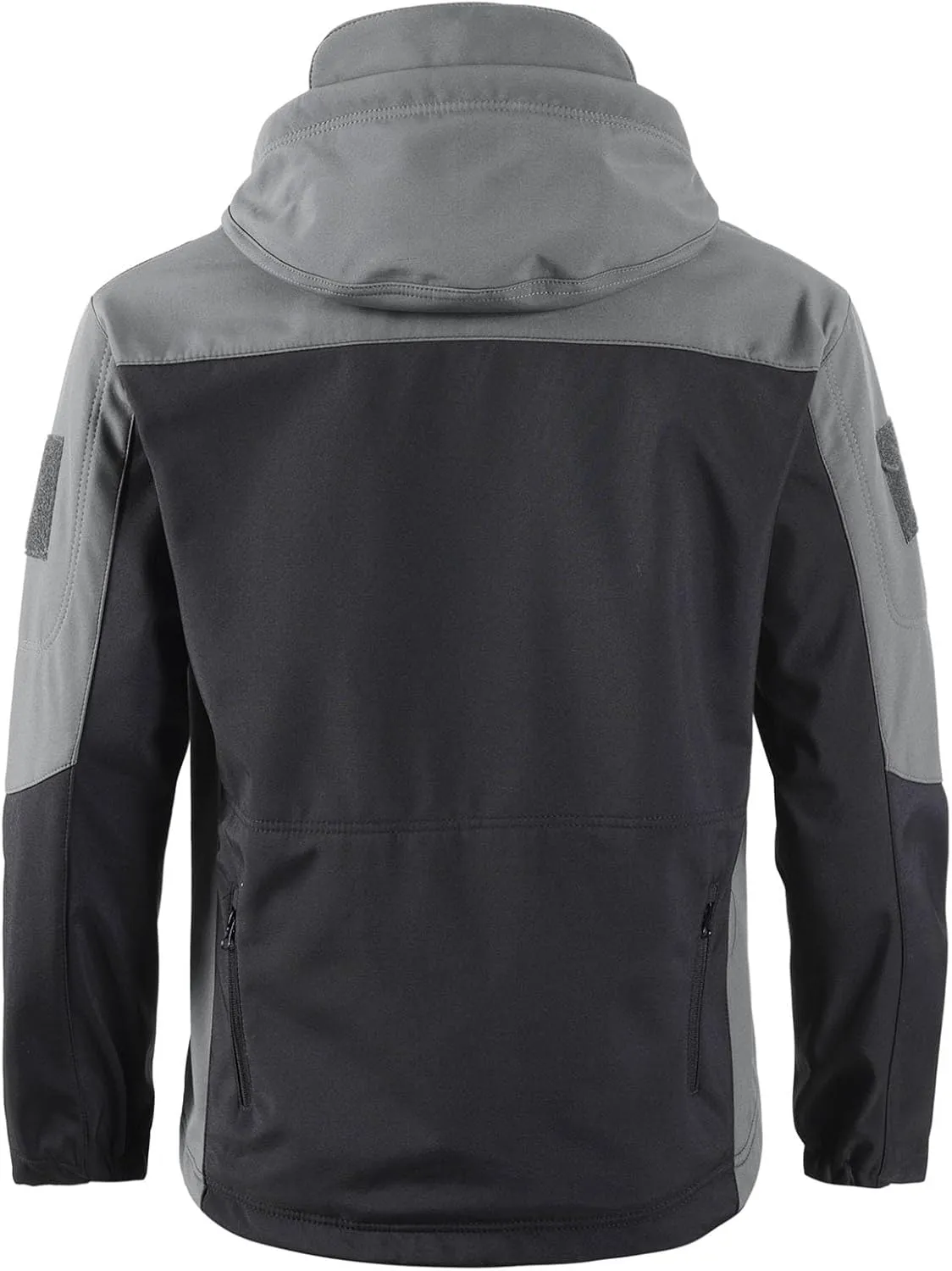 jsaierl Men's Waterproof Tactical Jacket Soft Shell Fleece Lined Military Work Jacket Full Zip Softshell Hooded Coat Outdoor