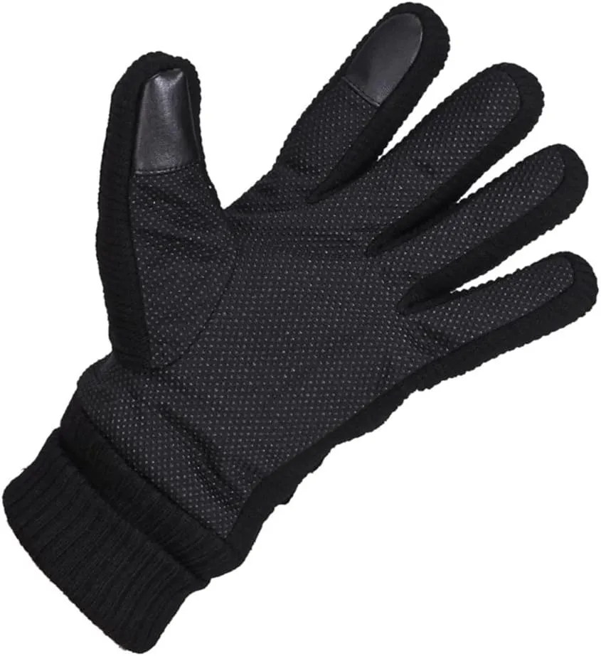JSEIAJB Autumn and Winter Gloves Outdoor Cycling Warm Touch Screen Plus Velvet Thick Gloves Men's Sports Ski Gloves