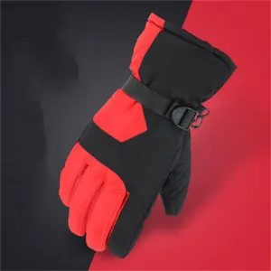 JSEIAJB Winter Cotton Thick Warm Gloves Men's Women's Touch Screen Riding Motorcycle Couples Ski Gloves