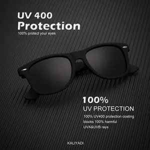Kaliyadi Polarized Sunglasses for Men and Women Semi-Rimless Frame Driving Sun glasses 100% UV Blocking