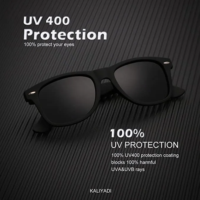Kaliyadi Polarized Sunglasses for Men and Women Semi-Rimless Frame Driving Sun glasses 100% UV Blocking