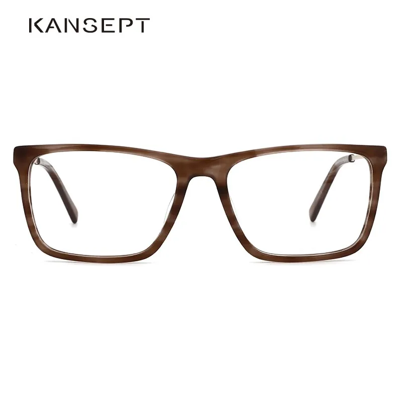 Kansept Men's Full Rim Square Acetate Frame Eyeglasses Mg6104