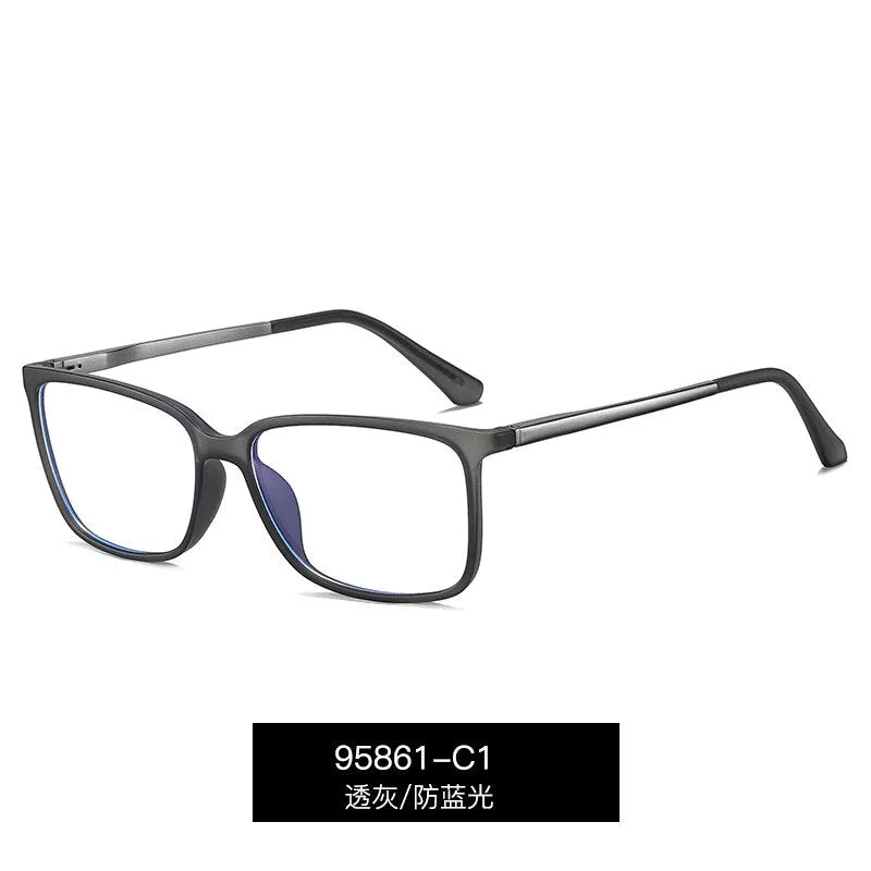 Kansept Men's Full Rim Square Tr 90 Eyeglasses 95861