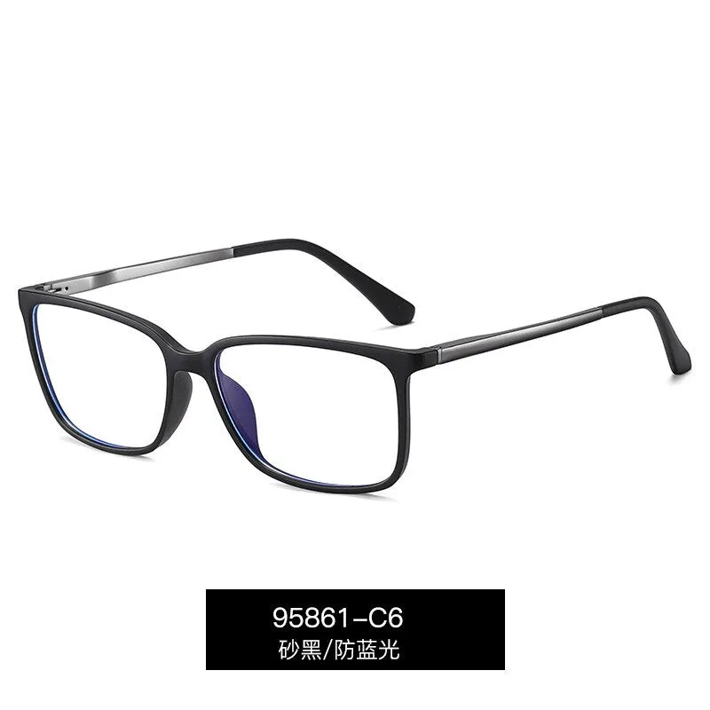 Kansept Men's Full Rim Square Tr 90 Eyeglasses 95861