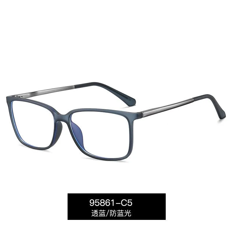 Kansept Men's Full Rim Square Tr 90 Eyeglasses 95861