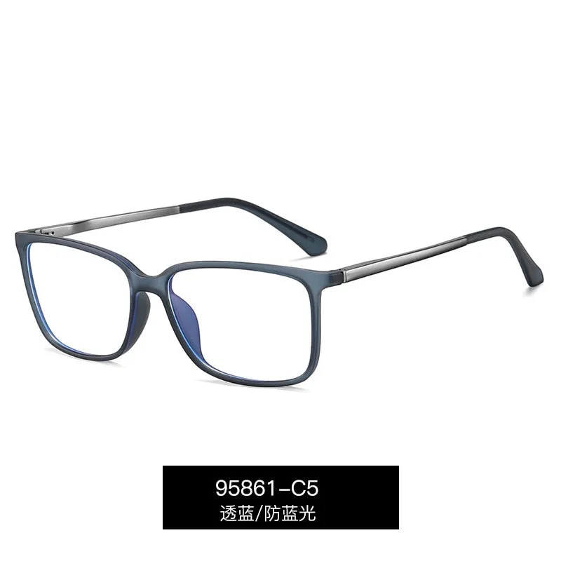 Kansept Men's Full Rim Square Tr 90 Eyeglasses 95861