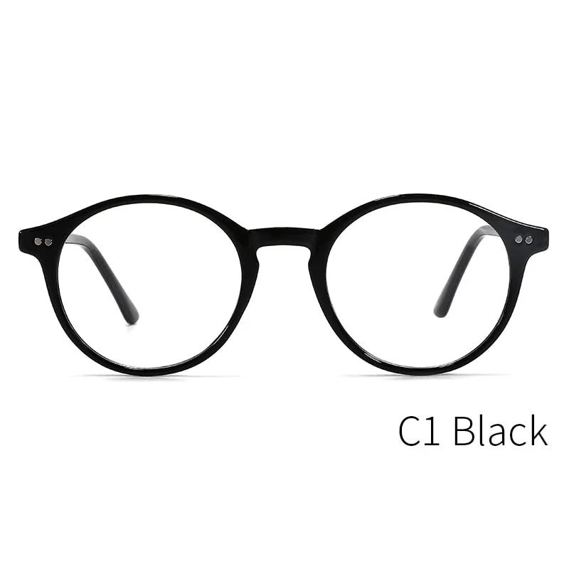 Kansept Unisex Full Rim Round Acetate Titanium Frame Eyeglasses Cp1007