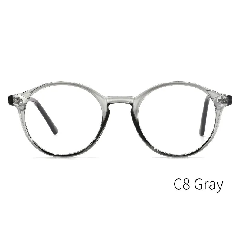 Kansept Unisex Full Rim Round Acetate Titanium Frame Eyeglasses Cp1007