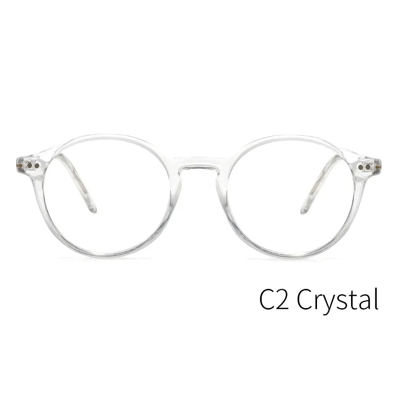 Kansept Unisex Full Rim Round Acetate Titanium Frame Eyeglasses Cp1007