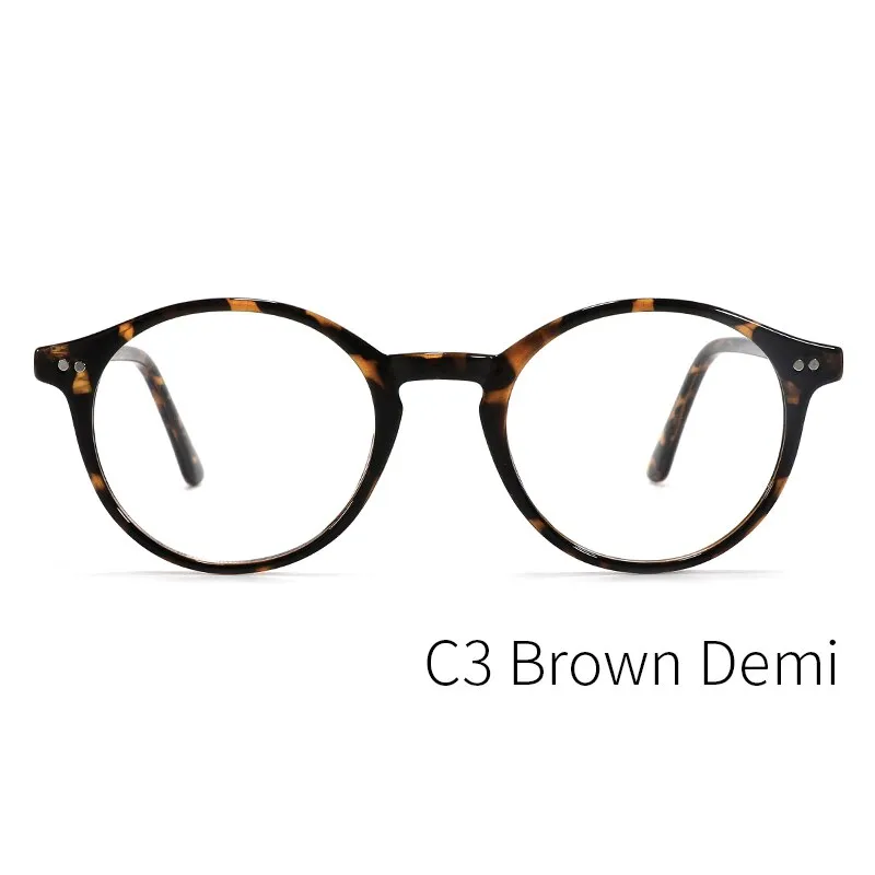Kansept Unisex Full Rim Round Acetate Titanium Frame Eyeglasses Cp1007