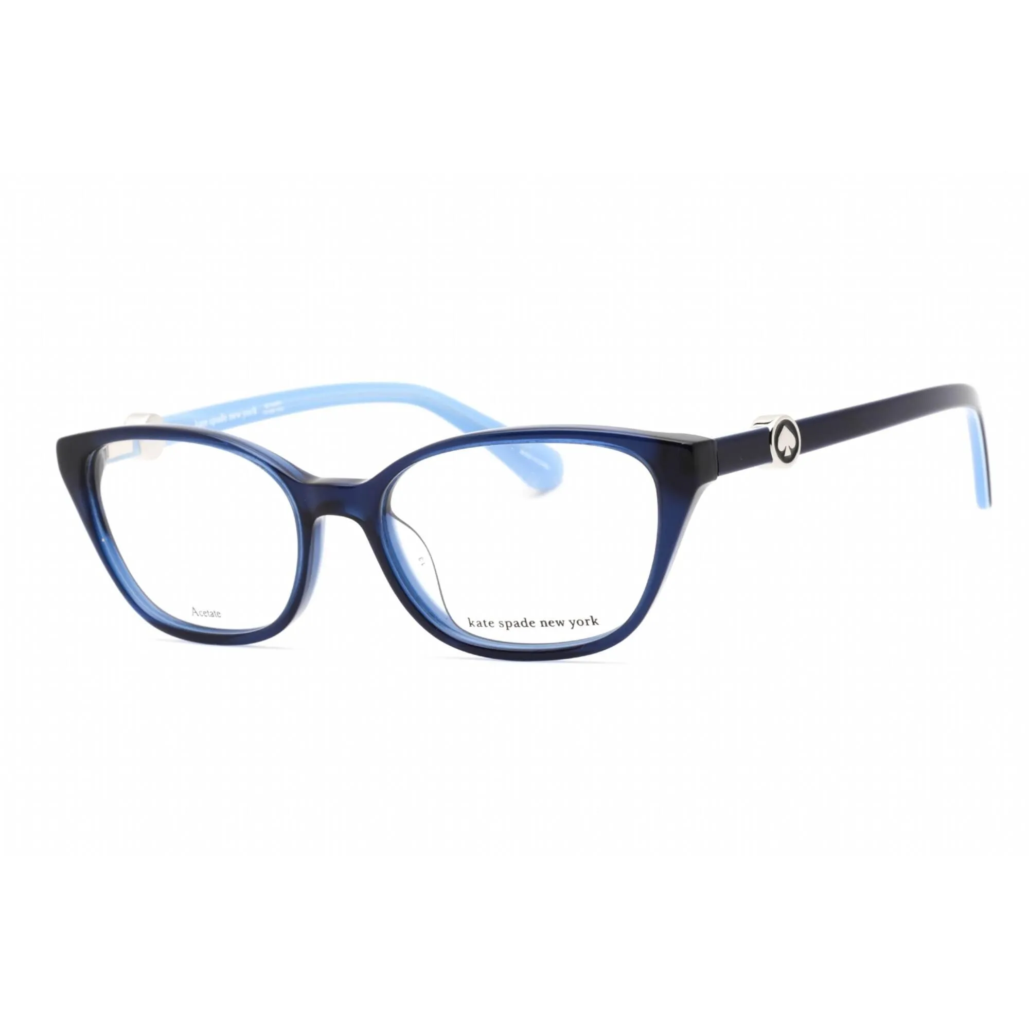 Kate Spade Women's Eyeglasses - Clear Demo Lens Blue Cat Eye Frame | EMMALEE 0PJP 00