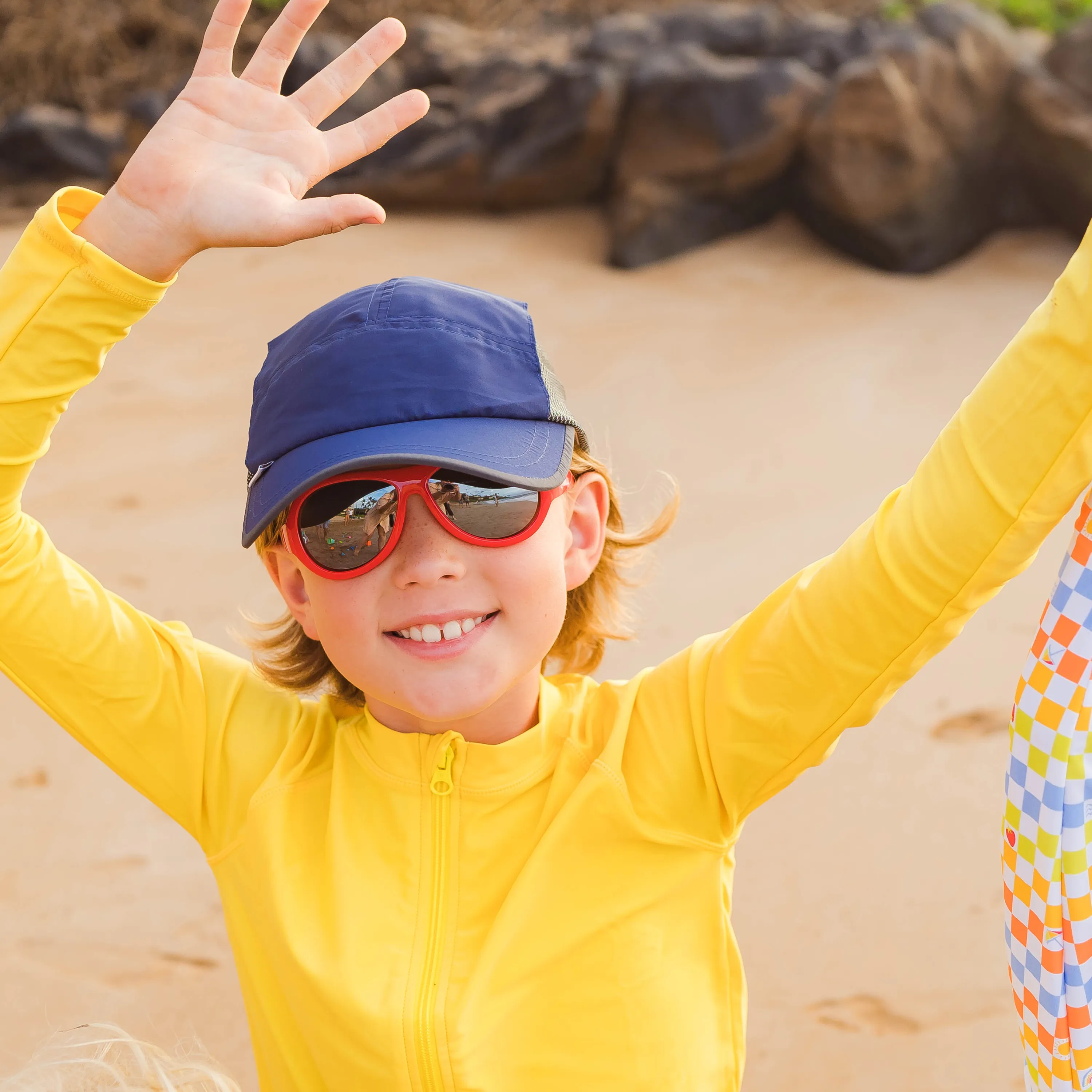 Kids Aviator Sunglasses - Red