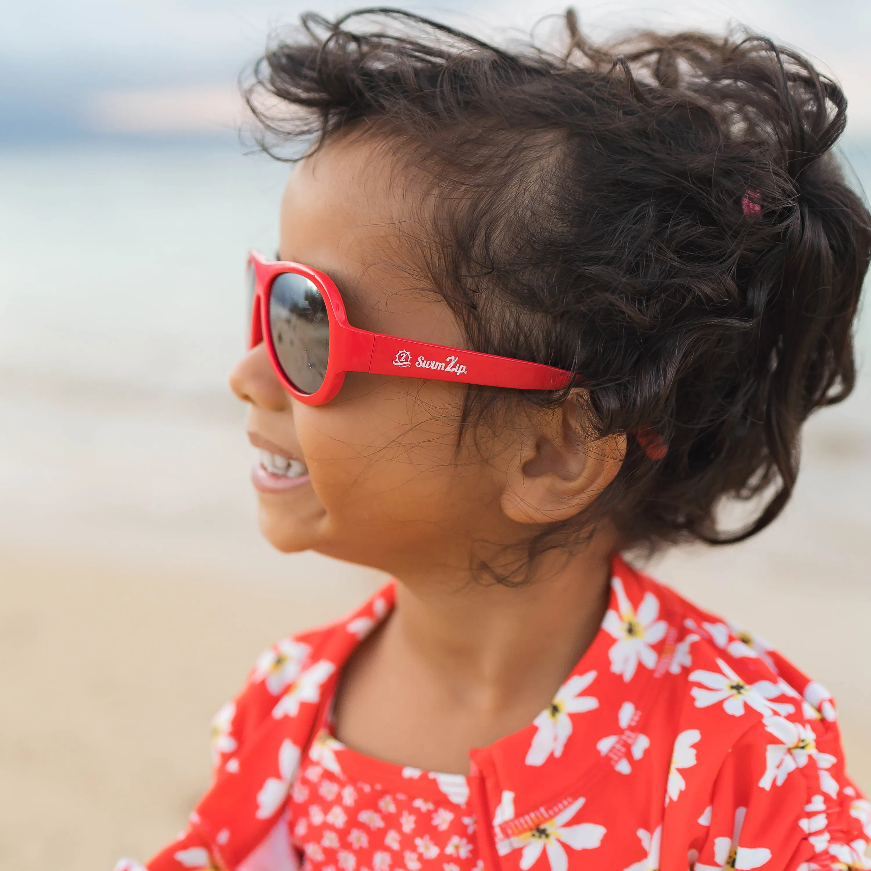 Kids Aviator Sunglasses - Red