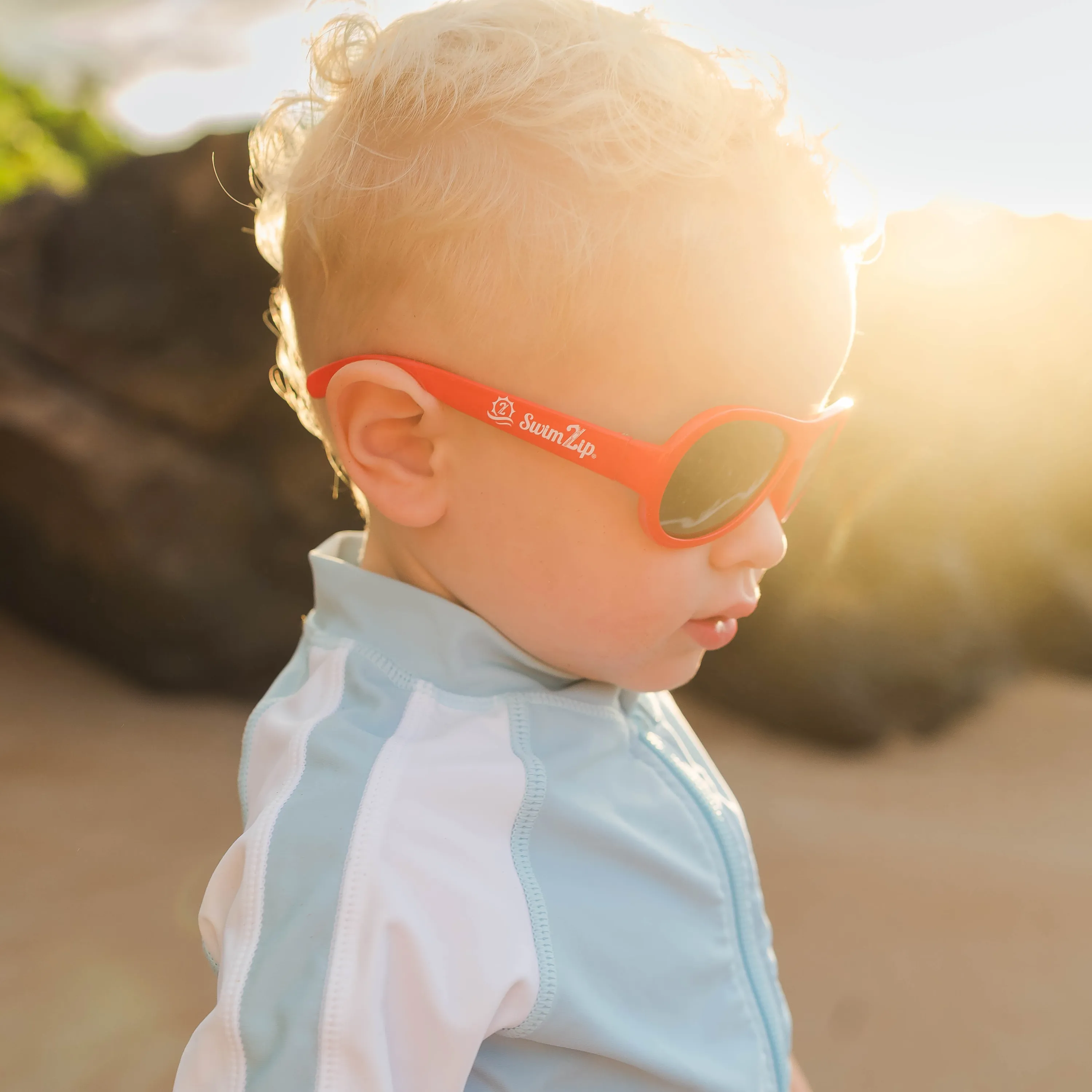 Kids Aviator Sunglasses - Red