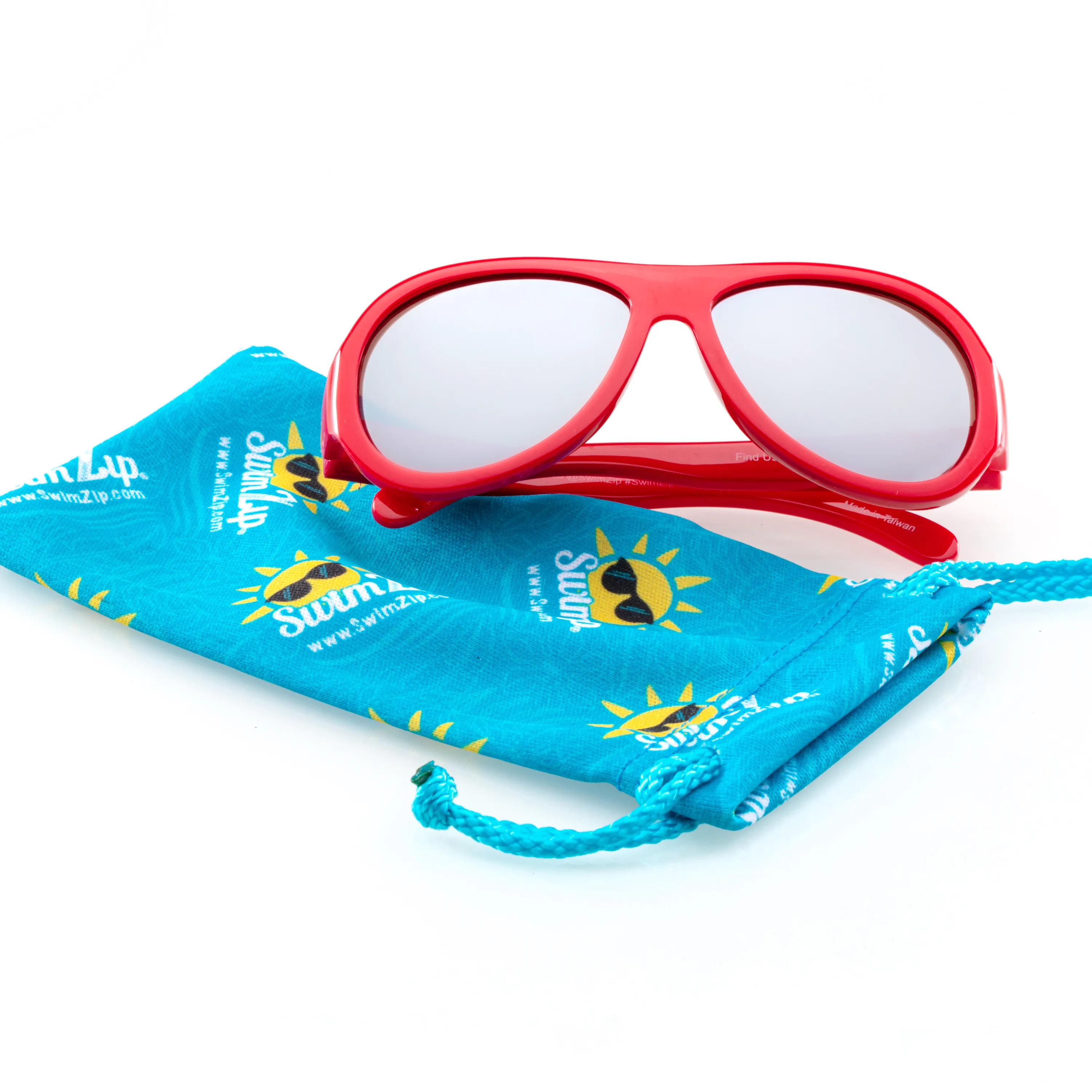 Kids Aviator Sunglasses - Red