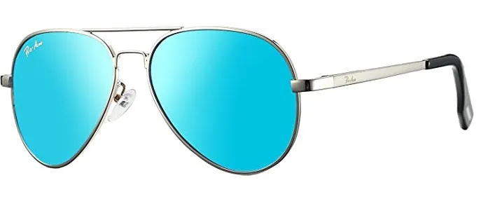 Kids Classic Blue Polarized Aviator Sunglasses