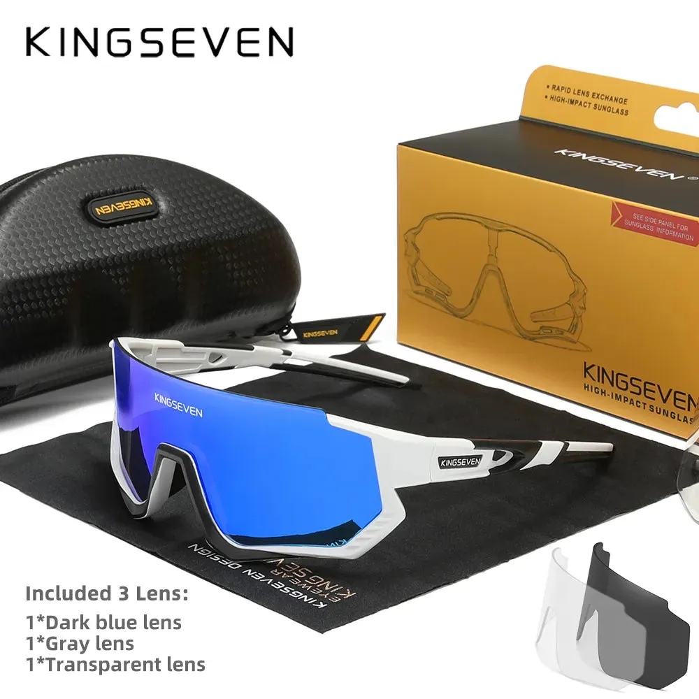 KINGSEVEN Cycling Sunglasses Men Women Mtb Bicycle Glasses UV400 Polarized Fishing Protection Eyewear Photochromic Bike Goggles