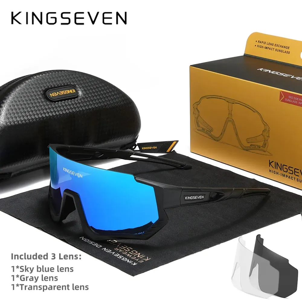 KINGSEVEN Cycling Sunglasses Men Women Mtb Bicycle Glasses UV400 Polarized Fishing Protection Eyewear Photochromic Bike Goggles