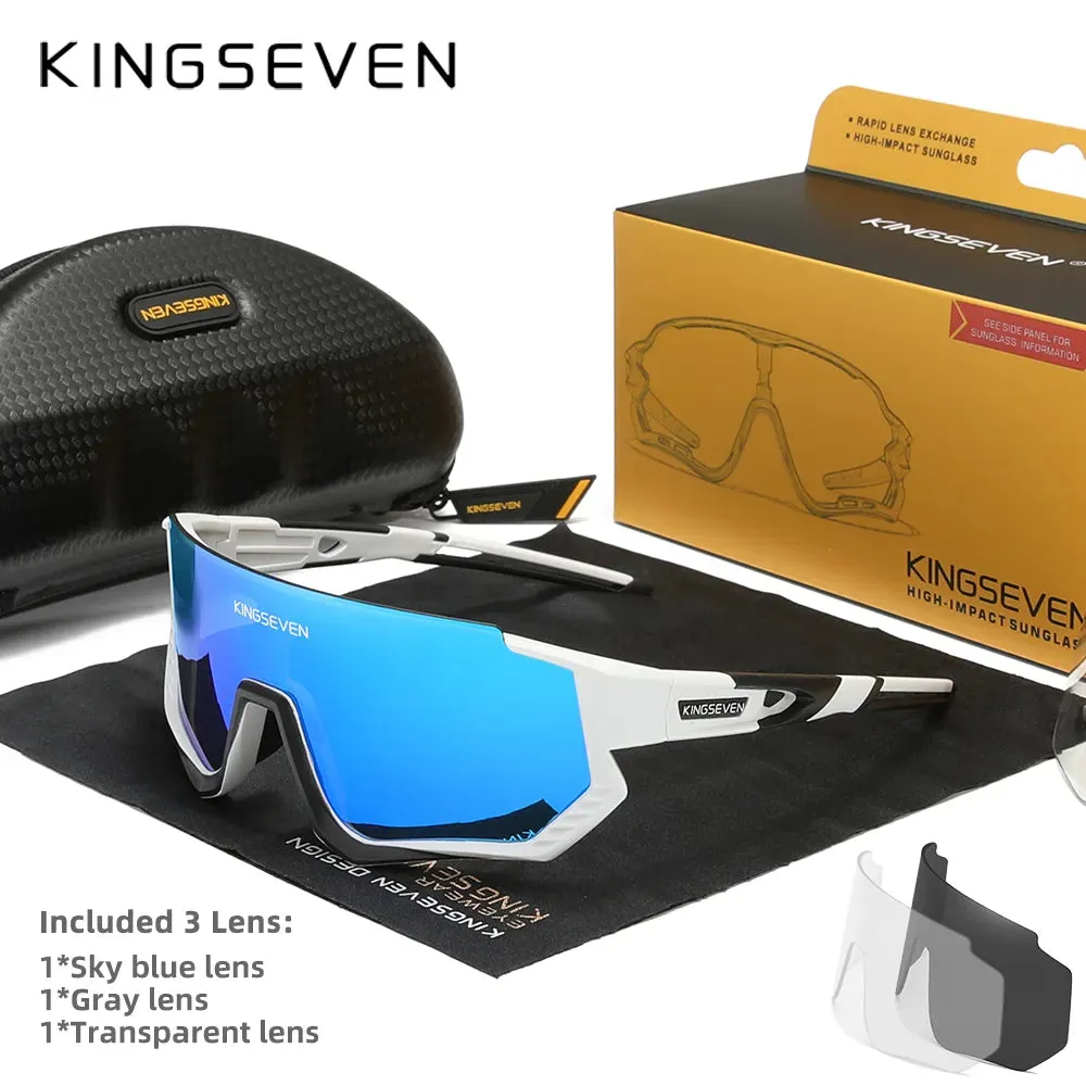 KINGSEVEN Cycling Sunglasses Men Women Mtb Bicycle Glasses UV400 Polarized Fishing Protection Eyewear Photochromic Bike Goggles