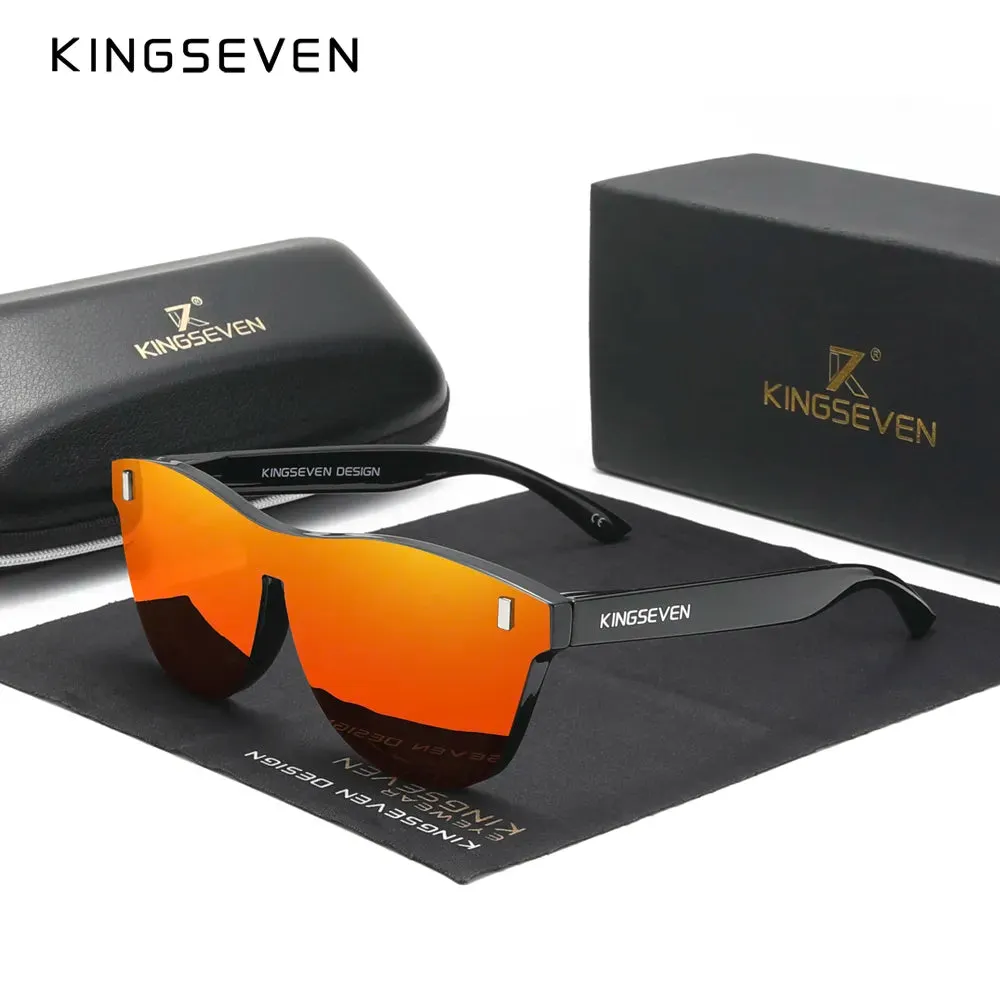KINGSEVEN New Brand Design Men's Glasses Polarized Sunglasses Women Integrated Lens Fashion Eyewear Oculos de sol