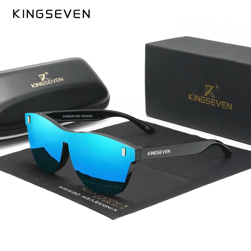 KINGSEVEN New Brand Design Men's Glasses Polarized Sunglasses Women Integrated Lens Fashion Eyewear Oculos de sol