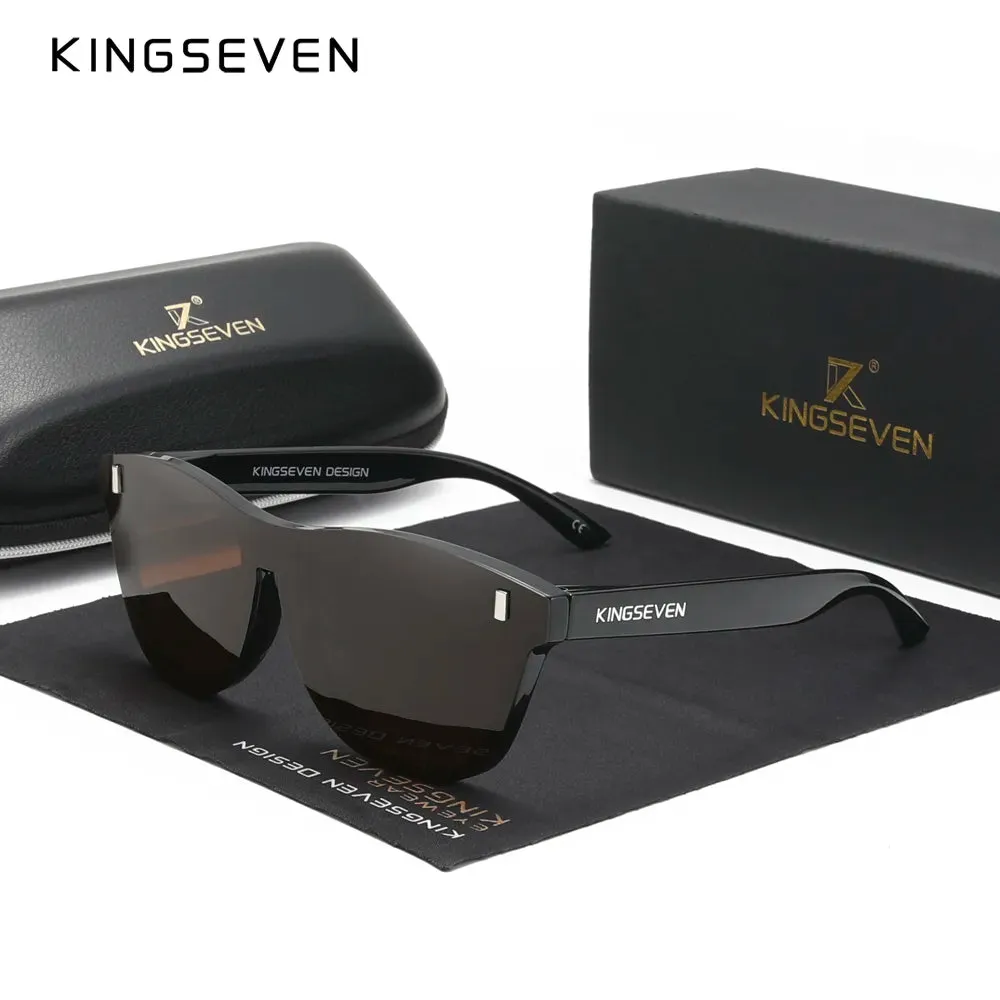 KINGSEVEN New Brand Design Men's Glasses Polarized Sunglasses Women Integrated Lens Fashion Eyewear Oculos de sol
