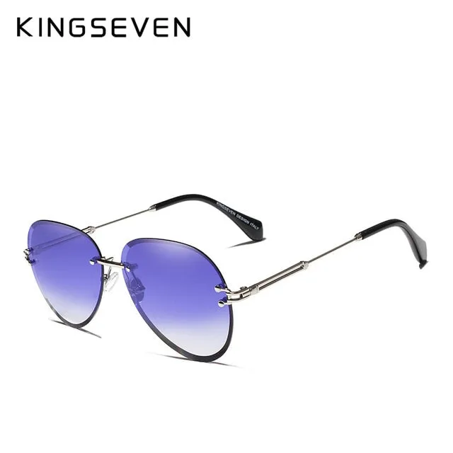 Kingseven Rimless Women Sunglasses Gradient N802Ns