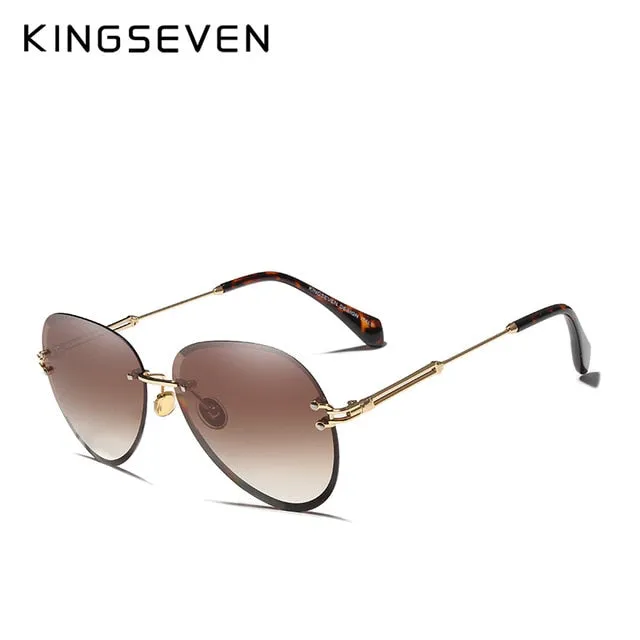 Kingseven Rimless Women Sunglasses Gradient N802Ns