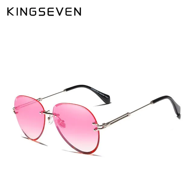 Kingseven Rimless Women Sunglasses Gradient N802Ns