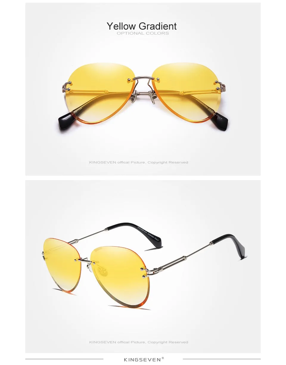 Kingseven Rimless Women Sunglasses Gradient N802Ns