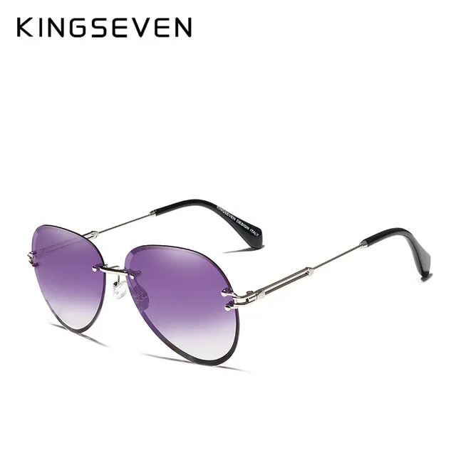 Kingseven Rimless Women Sunglasses Gradient N802Ns