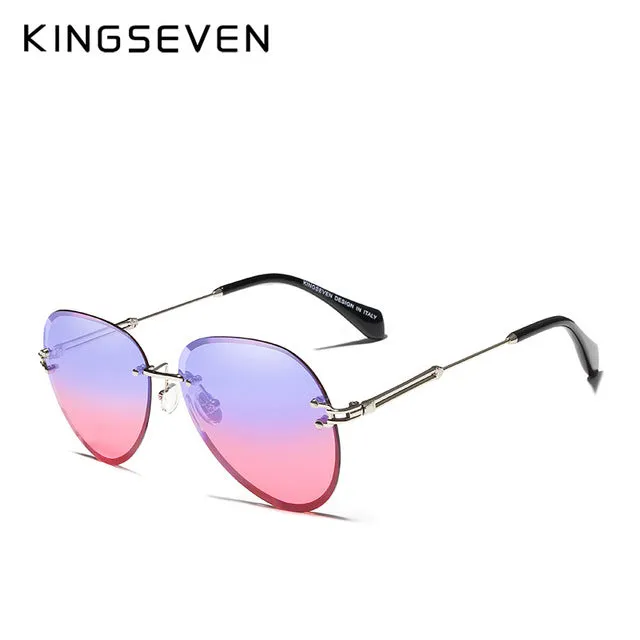 Kingseven Rimless Women Sunglasses Gradient N802Ns