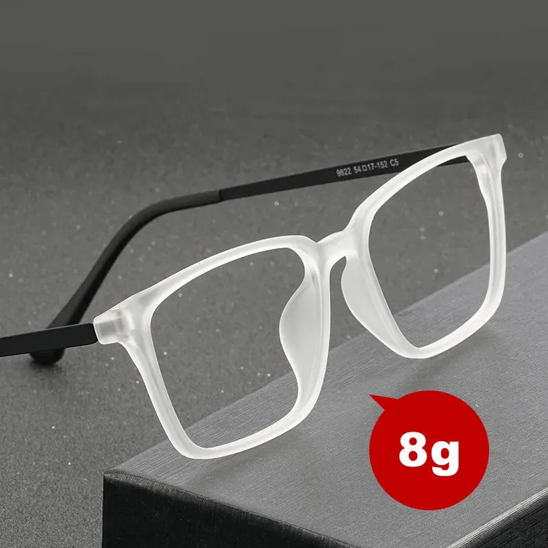 Kocolior Men's Full Rim Large Square Tr 90 Titanium Eyeglasses 9822