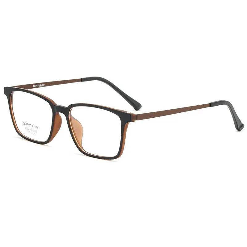 Kocolior Men's Full Rim Large Square Tr 90 Titanium Eyeglasses 9822