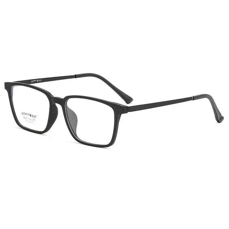 Kocolior Men's Full Rim Large Square Tr 90 Titanium Eyeglasses 9822