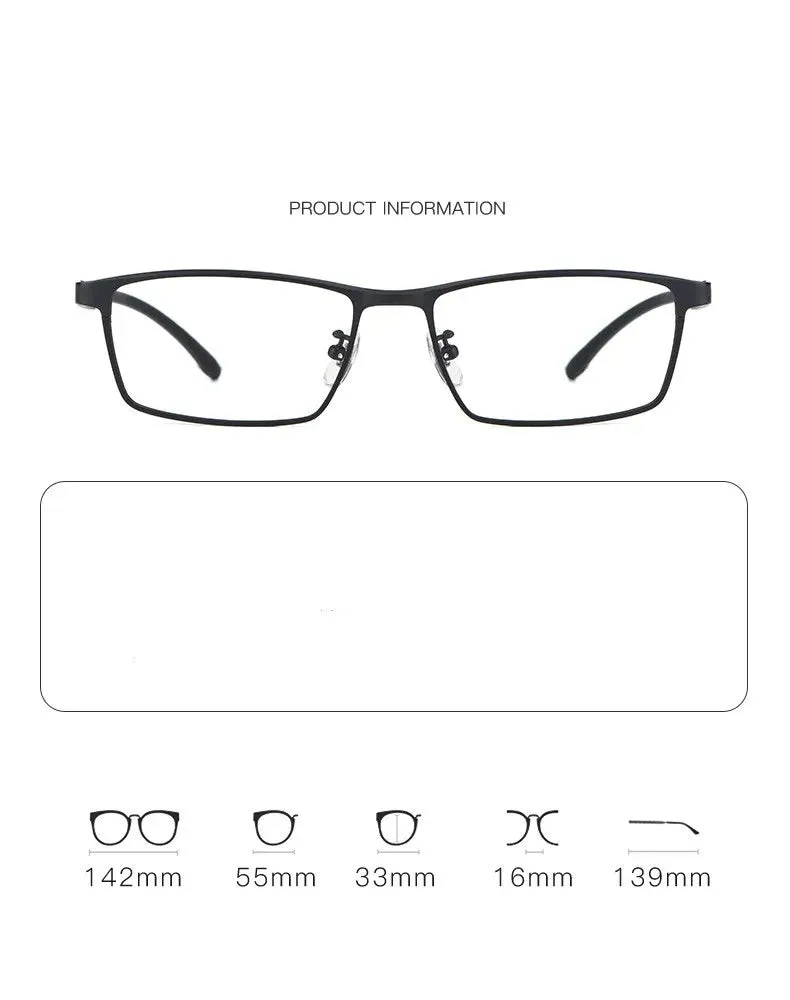 Kocolior Men's Full Rim Square Titanium Eyeglasses T0111