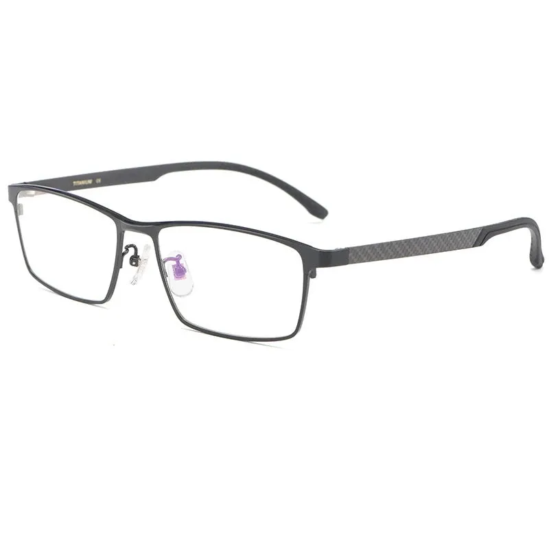 Kocolior Men's Full Rim Square Titanium Eyeglasses T0111