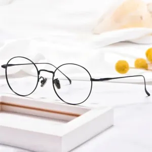 Kocolior Unisex Full Rim Round Titanium Eyeglasses 3216
