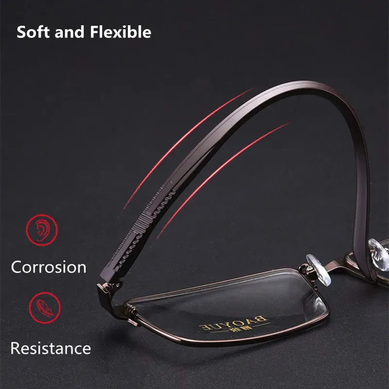 Kocolior Unisex Full Rim Square Alloy Hyperopic Reading Glasses 8825